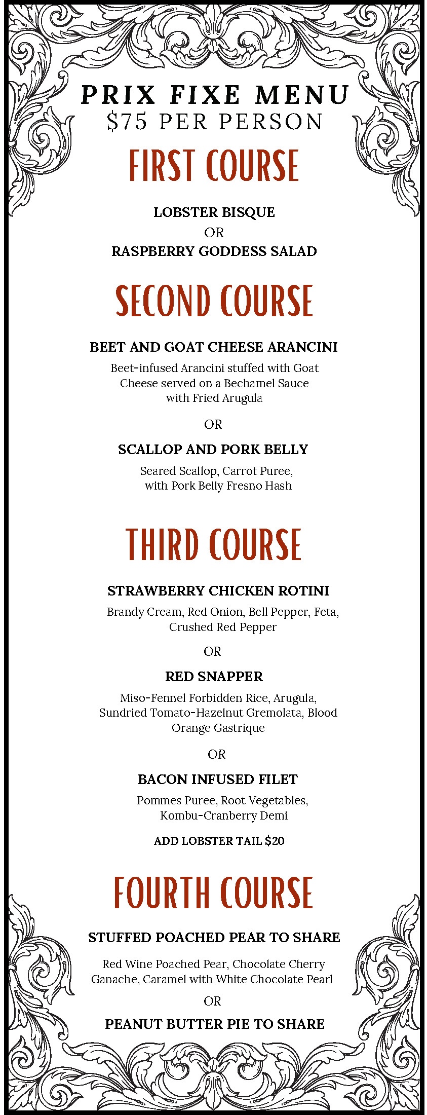 Valentine's Weekend Specials at Ace Gillett's Fort Collins